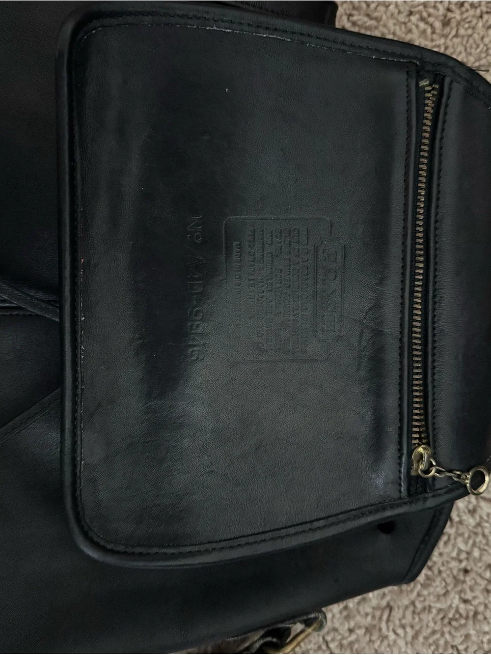 Vintage Coach Classic Black Leather Drawstring Bucket Bag - Picture 3 of 7